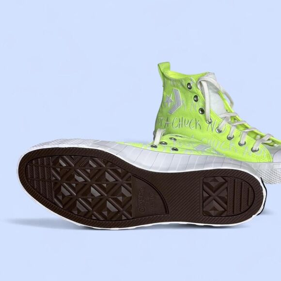 Converse UNT1TL3D High 'Not A Chuck” Neon Yellow Volt Men’s 10 Women’s 12 - Picture 5 of 6